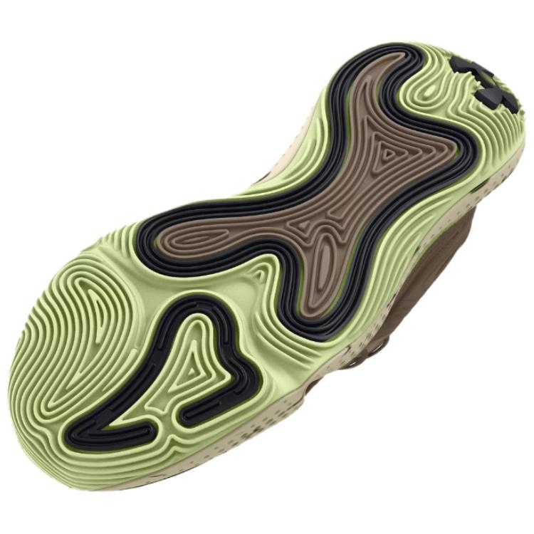 Under Armour Spawn 6 Lightweight Comfortable Slip-Resistant Durable Low-Top Basketball Shoes Unisex Sneaker Brown Gray 3028338-200