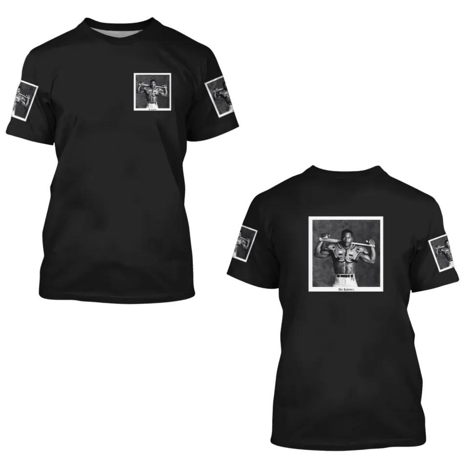 bo jackson 3D T Shirts Classic 3D T-shirt Kids Black A468 XL