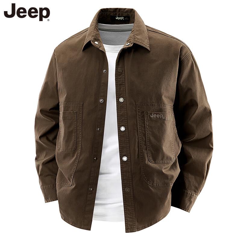

Jeep Мужская повседневная рубашка с длинным рукавом для активного отдыха 4XL
