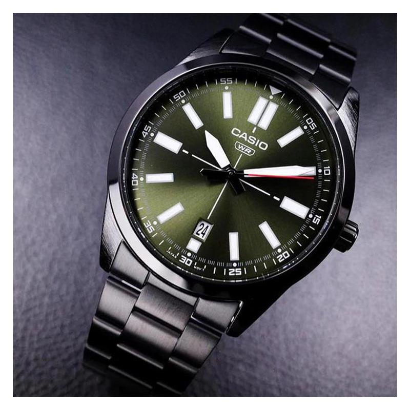 Casio STANDARD Series Pointer Display Watch Series Simple Fashion Classic Casual Quartz Movement Stainless Steel Strap Japanese and MTP-VD02B-3E