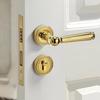 Retro Style Magnetic Suction Door Lock Simple Design Wooden Door Handle Split Door Lock  Bedroom