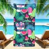 Abstract Doodle Beach Towel – Oversized Quick Dry Sand Free with Black & White Tribal Print