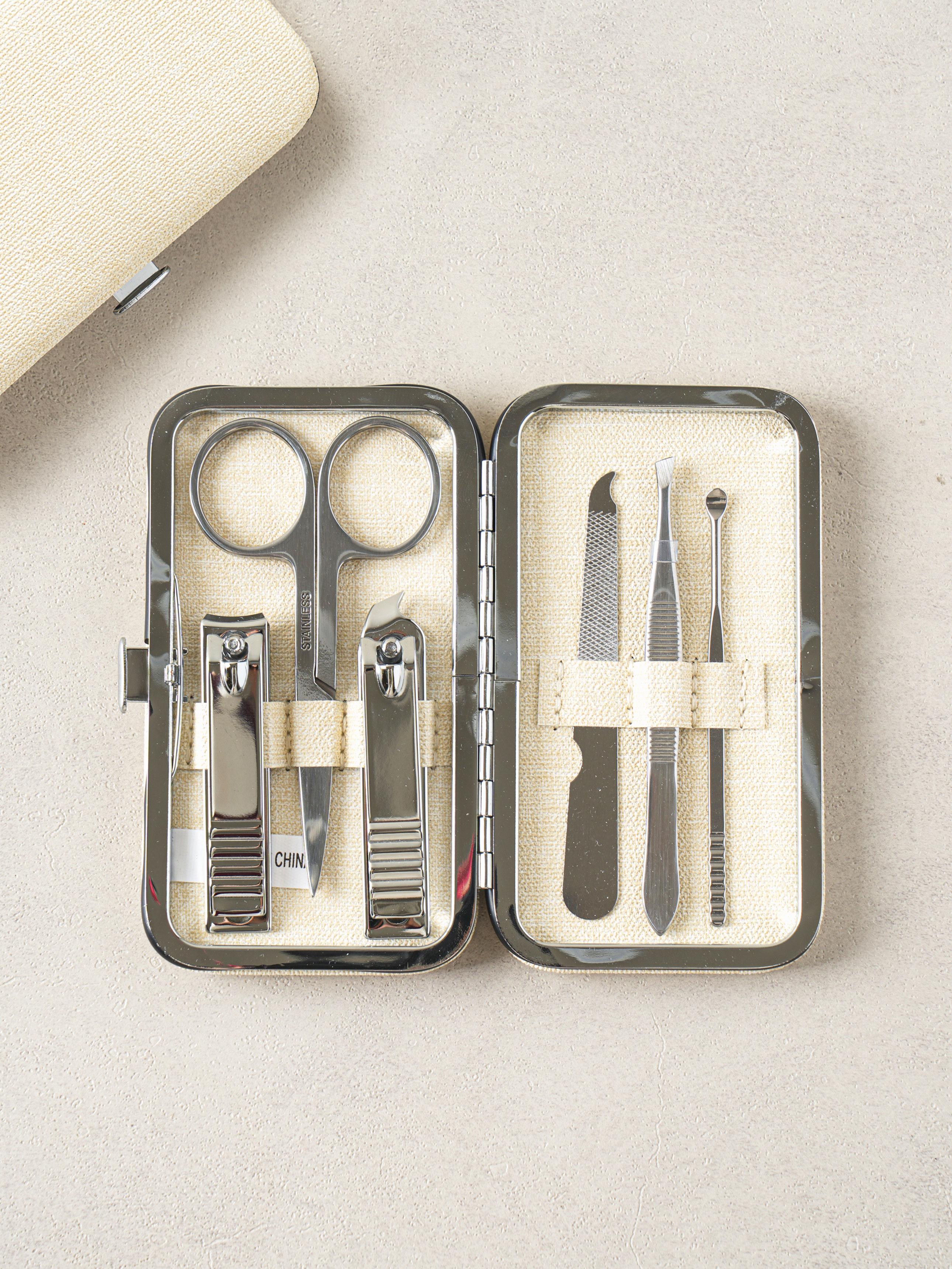 Portable 6-Piece Nail Care & Grooming Kit Set 1ea