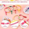 10pcs Zipper Bracelets Fidget Toys Funny Stress Relief Sensory Toys Friendship Bracelets for Boys Girls Party Favors Kids Gifts
