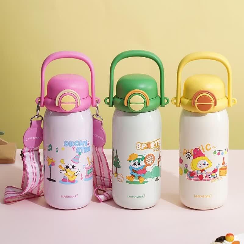 LOCK&LOCK Cartoon Straw Insulated Portable Cup
