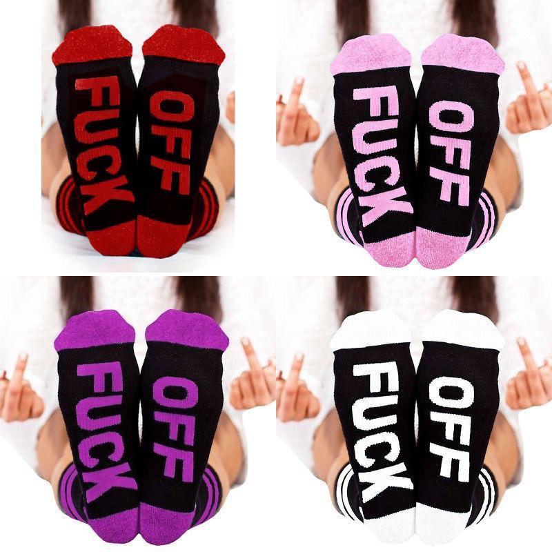 Unisex Letter Fuckoff Funny Casual Sports Skateboard Socks Stockings Color 5