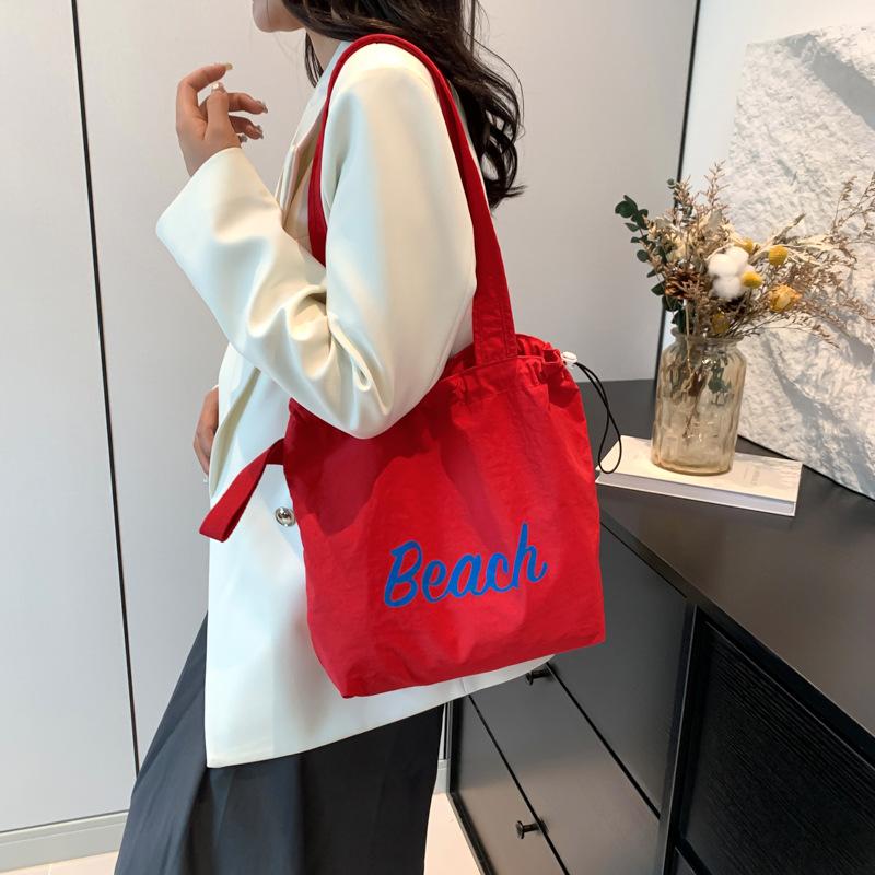 Canvas Bag New Large Capacity Women's Ins Shoulder Bag Tote Bag Korean Style Fresh Casual Lazy Bag