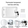 Clear Thermostat Lock Box With Key Lockable Thermostat Protective Cover Replacement Guard for Thermostats on Wall