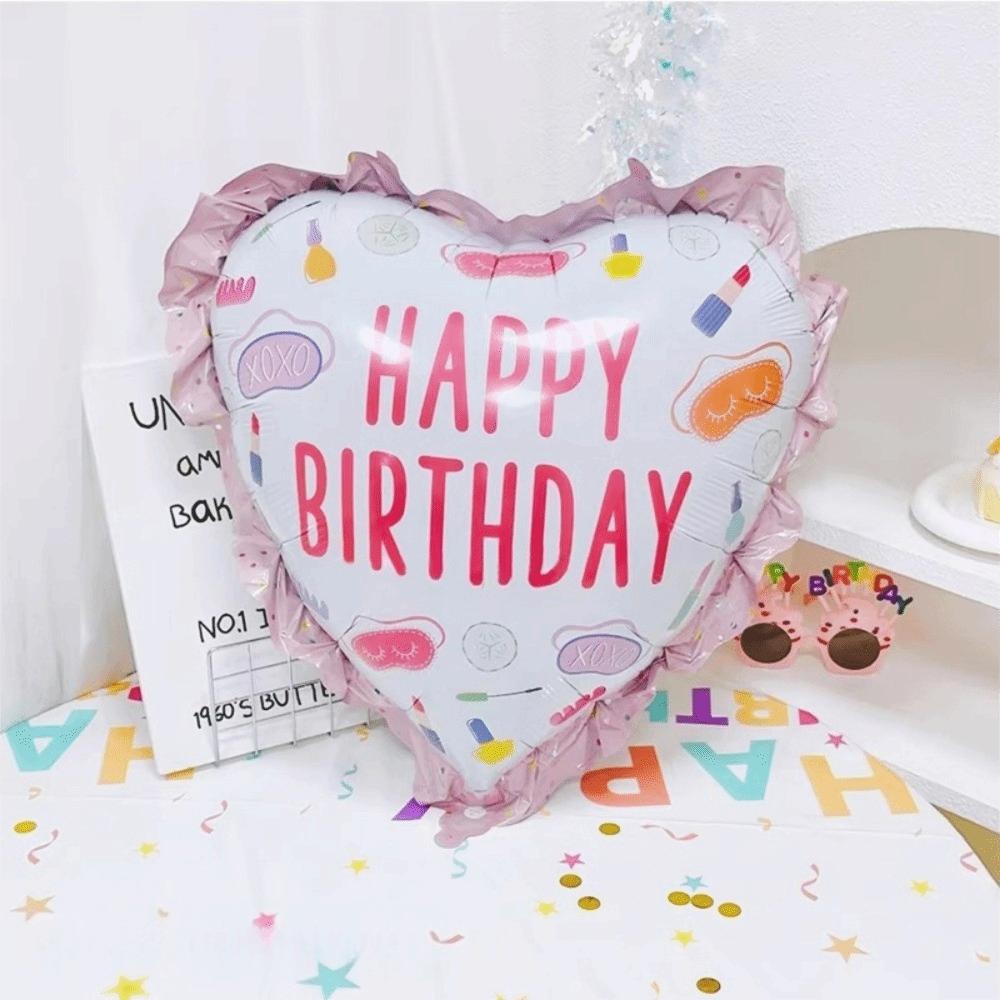 

New Large Lipstick Nail Polish Ballons Multi-shape Cartoon Aluminum Film Ballons Beauty Theme Decoration Balloons Girls Makeup Other