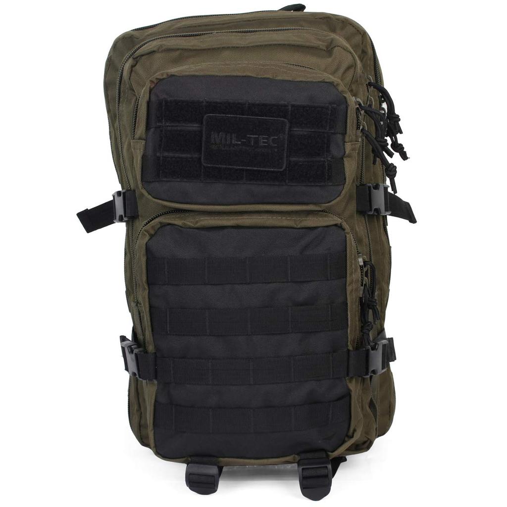 US Assault Pack MOLLE System Large 36L Backpack RANGER MIL-TEC - GREEN/BLACK