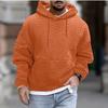 New Autumn Men's Plus Size Casual Jacket Jacquard Hooded Solid Color Lace Up Long Sleeved Sweatshirt for Men