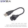 Micro USB 2.0 Plastic IP67 Waterproof Connector Panel Mount Male to Female Socket Extension Electrical Data Cable Threaded Plug