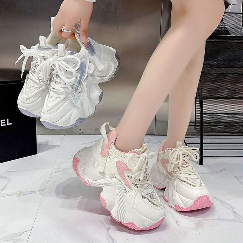 Show feet small fried street platform dad shoes versatile height increase new autumn muffin casual sports shoes