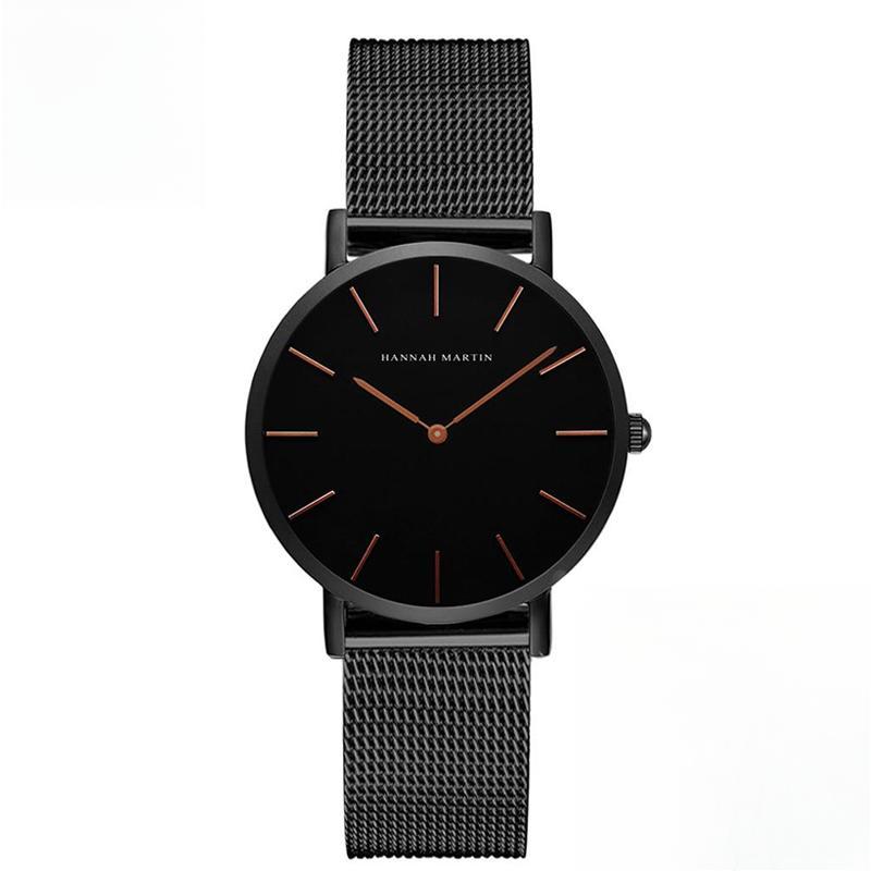 Japan Quartz Movement High Quality  Women Steel Mesh Rose Gold Waterproof Ladies Watch