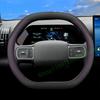 For BYD Yuan Plus 2026 Anti-slip Leather Car Steering Wheel Cover Interior Accessories Breathable Handle Decor Covers
