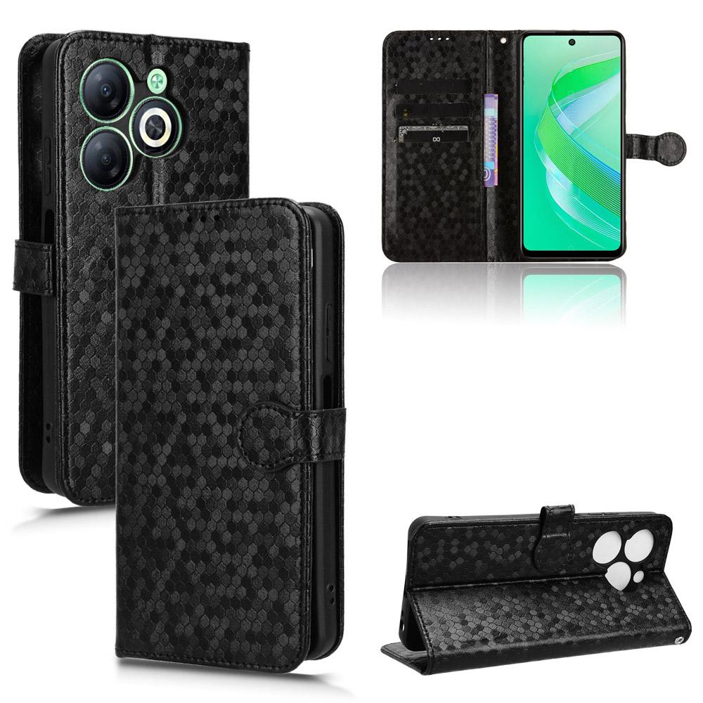 For Infinix Smart 8 4G Magnetic Phone Case Leather Drop-Proof Card Slot Cover with Strap