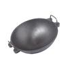Arth 10-Inch Pre-Seasoned Cast Iron Kadai with SS Handle, Natural Non-Stick Surface, 100% Toxic Free