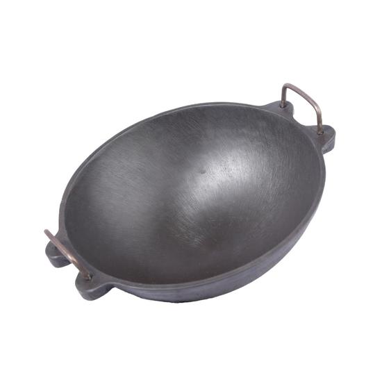 Arth Kadai en fonte pré-assaisonné 10 pouces avec manche en acier inoxydable, surface antiadhésive naturelle, 100% sans toxines