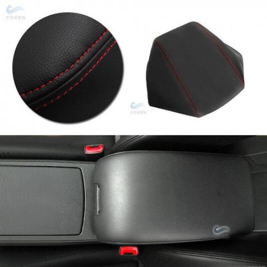 Czarna skóra-Czerwony środek konsoli podłokietnik pudełko osłona wykończenie Dla Infiniti G35 02-2007