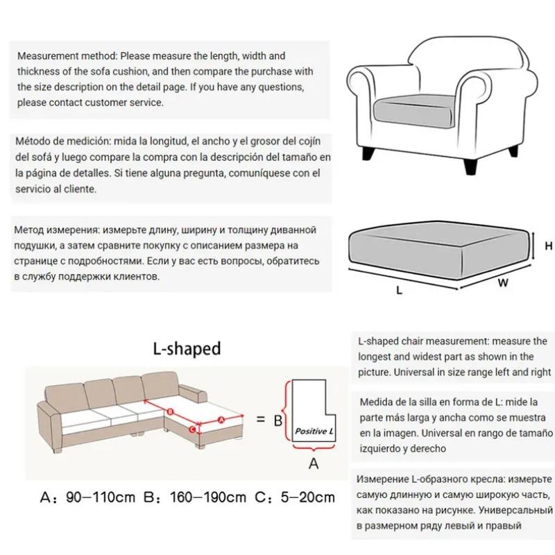 Samt-Sofa-Kissenbezug, Wohnzimmer-Ecksofa-Sitzbezug, 200 g/m², verdickter, elastischer Möbelkissenschutz
