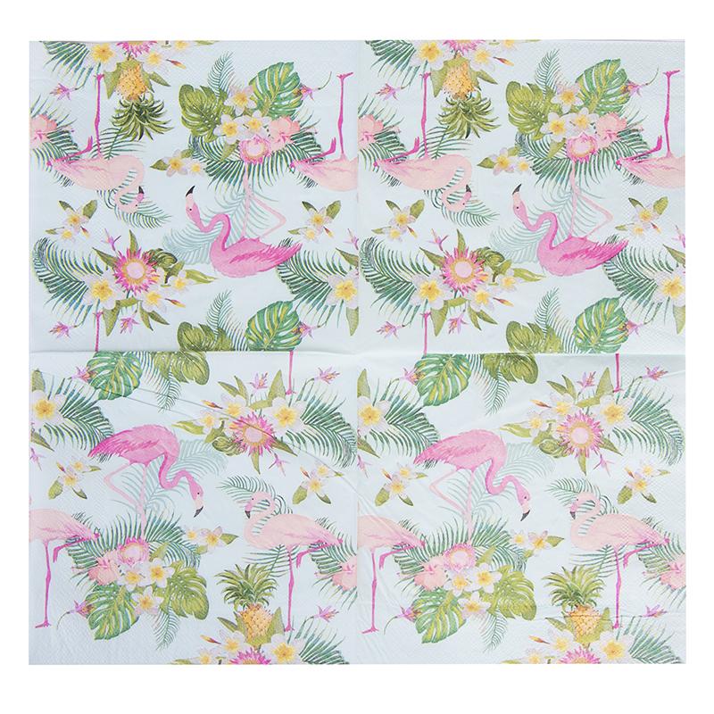 20pcs/Pac 33*33cm 2-Ply Disposable Party Napkin Flower and Bird Series Pattern