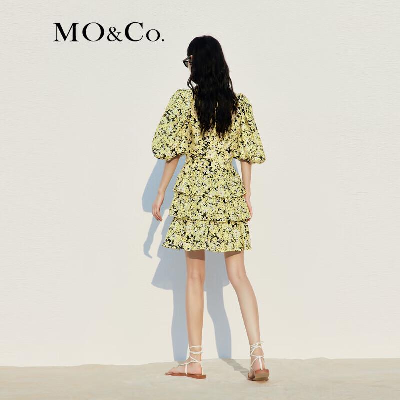 MO&Co. Floral Puff Sleeve Mini Dress