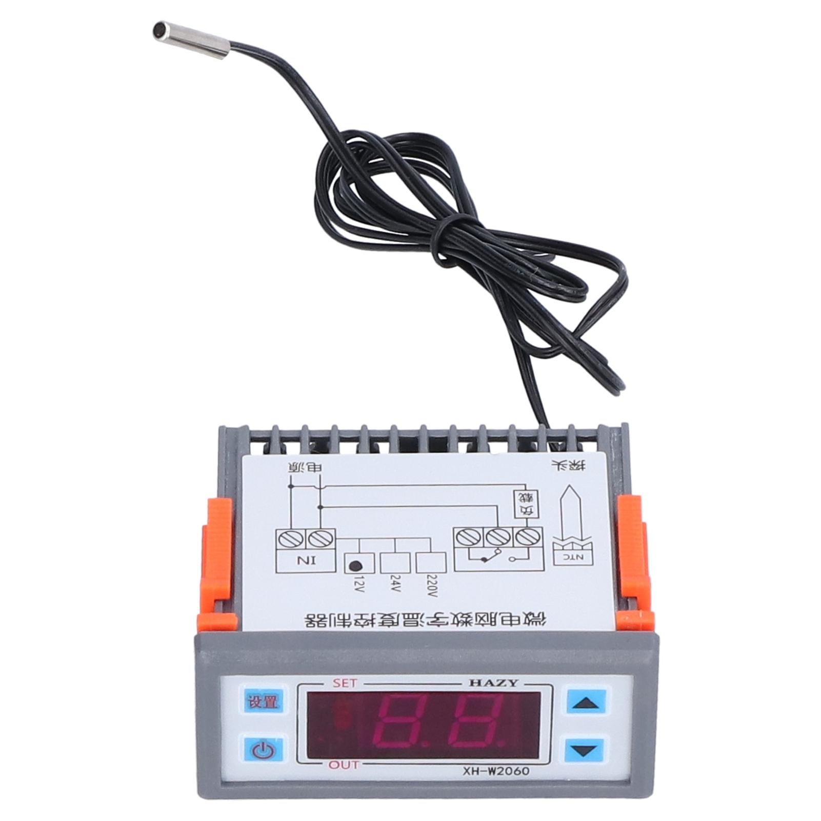 

Temperature Controller Electric Digital Heating Cooling Control Switch Thermostat 12V XH‑W2060 Digital Temperature Controller