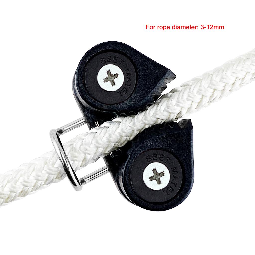 Dual Nylon Strap Guide with Ball Bearing Rope Clamp for Pilates and Fitness