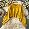 Autumn/Winter Chic Turtleneck Batwing Sweater & V-Neck Dress Set