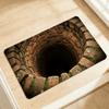 3D Flat Optical Illusion Doormat Water-absorbing Lifelike Bathroom Carpet Non-slip Durable Bedroom Door Rug Entrance Decor