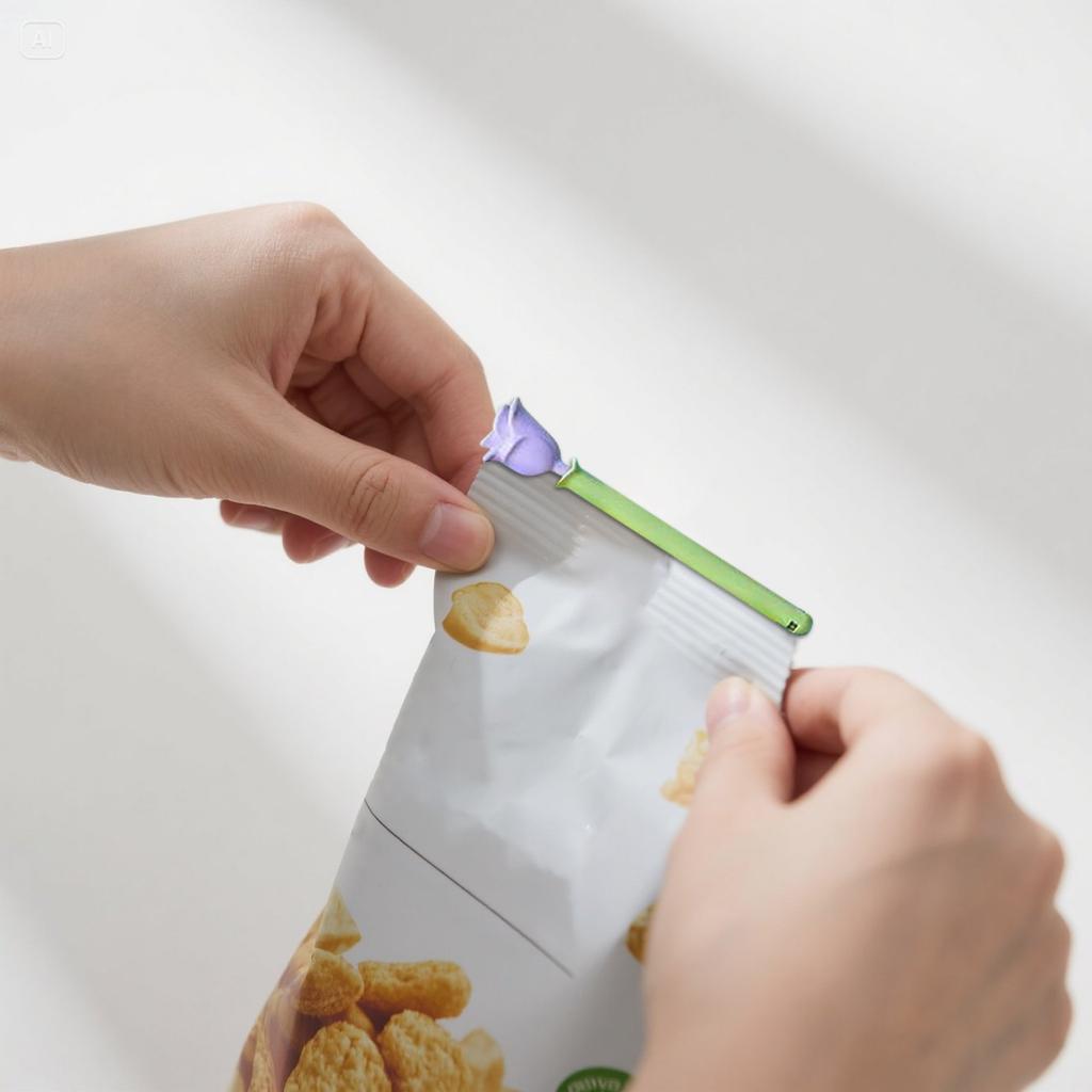Rose Flower Potato Chip Clips 5 Pieces With Magnetic Storage Box Potato Chip Snack Sealer Cute And Beautiful Kitchen Decoration