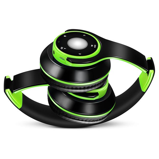 Best Colorful Earphones Wireless Bluetooth 5.3 Headsets Built-in Mp3 Player Foldable Sport Headphones Stereo Sound For Cellphone