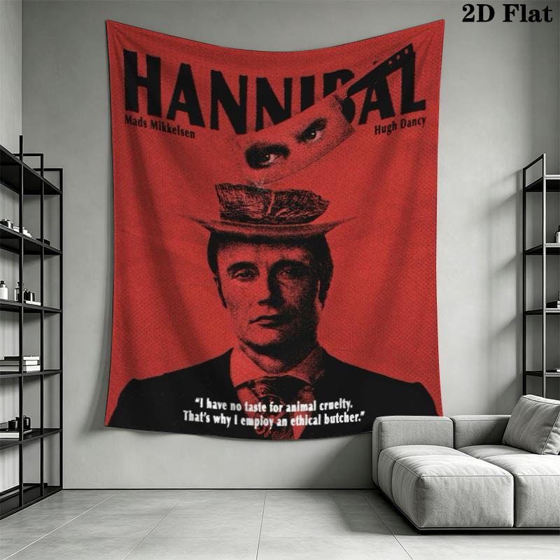 Hannibal Wall Tapestry Aesthetic Wall Hanging Printed Fabric Blanket Decorative Tapestries for Bedroom Living Room Home Decor