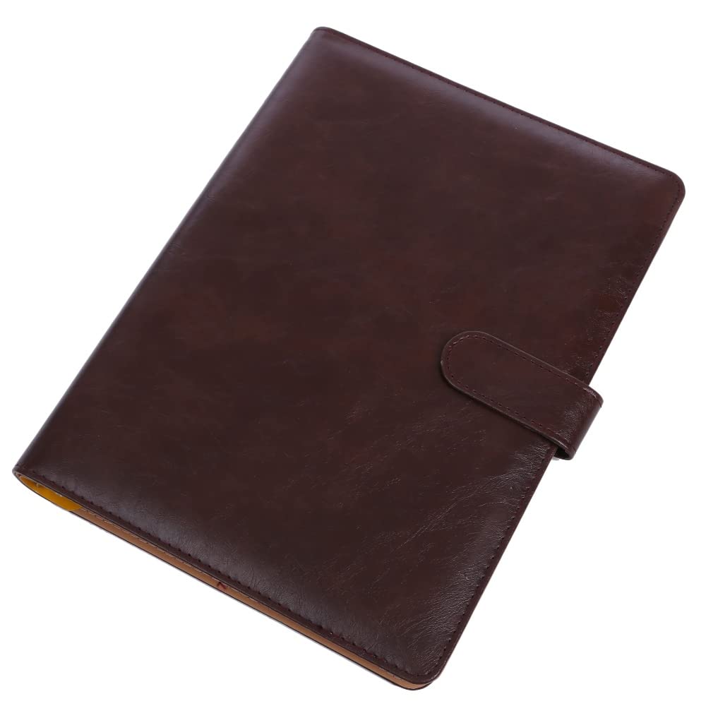 

System Notebook B5 26 Holes Ring Size 19mm Loose Leaf Magnetic Button Easy to Use Black Brown Orange Height 275mm Width 210mm [Raccolta Luce] (Brown