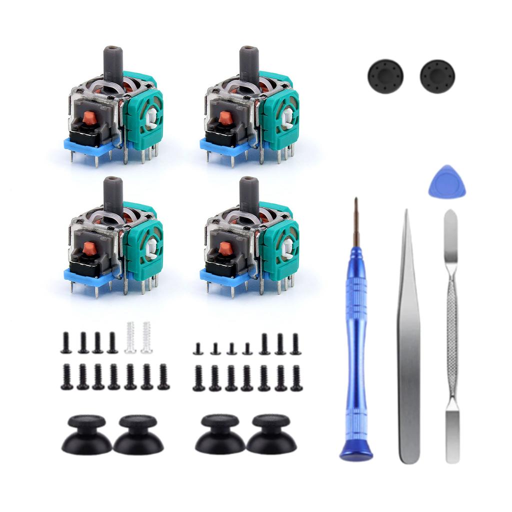 3D Thumb Sticks Joystick Adjustable Resistor Thumb Stick Cap Screwdriver Suitable for Controller Repair Kit