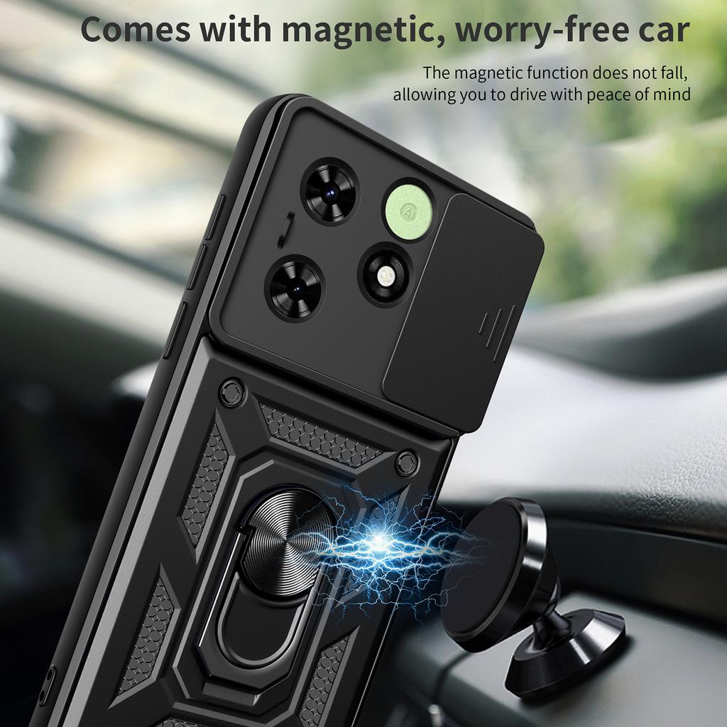 For TECNO Spark Go 2024 4G/Spark 20/Spark 20C/Pop 8 Case Slide Lens Guard PC+TPU Phone Cover