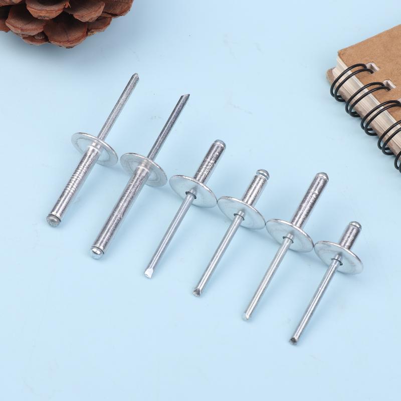 30 Pcs Large Flange Blind Rivets, Aluminum Rivets Assortment Kit Blind Rivets, Round Head Rivets