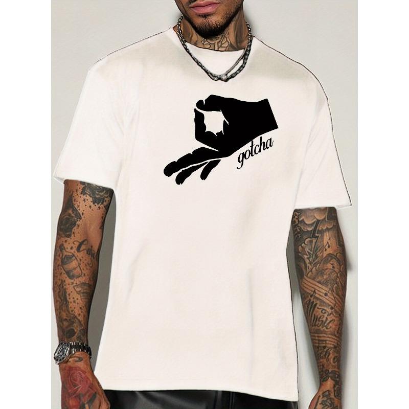 Casual And Stylish Men S Short-Sleeve T-Shirt with Creative Print Patterns. S