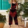 Women's Casual Halloween Printed Jumpsuit Sleeveless Printed Cotton Jumpsuit