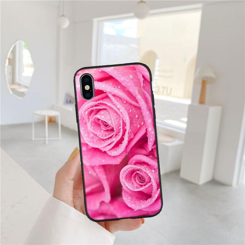 CJ17 Beautiful Roses Flower Soft Shell Phone Case for Redmi Note 13 14 Pro+ Plus A3 A3X 13X 13C 13R 14S 14C 14R