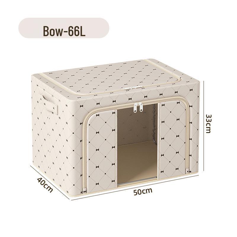 Extra Large Foldable Polka Dot Storage Box - Thick Oxford Cloth for Clothes & Quilts