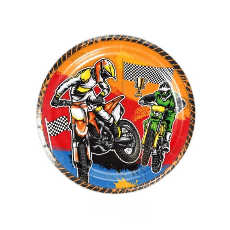 Motorcycle Birthday Party Decoration Motocross Race Tableware Cup Plate Balloon Tablecloth For Kids Boys Party Favors Gift