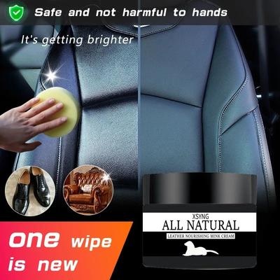 Car Leather Seat Maintenance Care Oil Leather Restoration Mink Oil Cream Leather Sofa Car Interior Polishing Cleaning