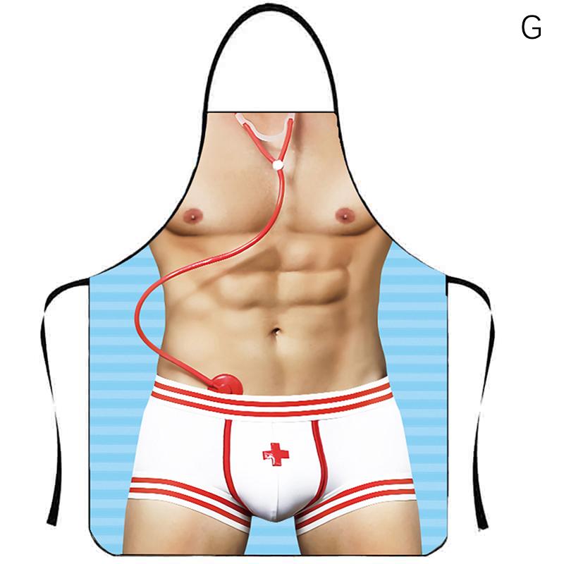 Muscle Man Sexy Woman Funny Kitchen Aprons For Woman Home Decoration Gifts