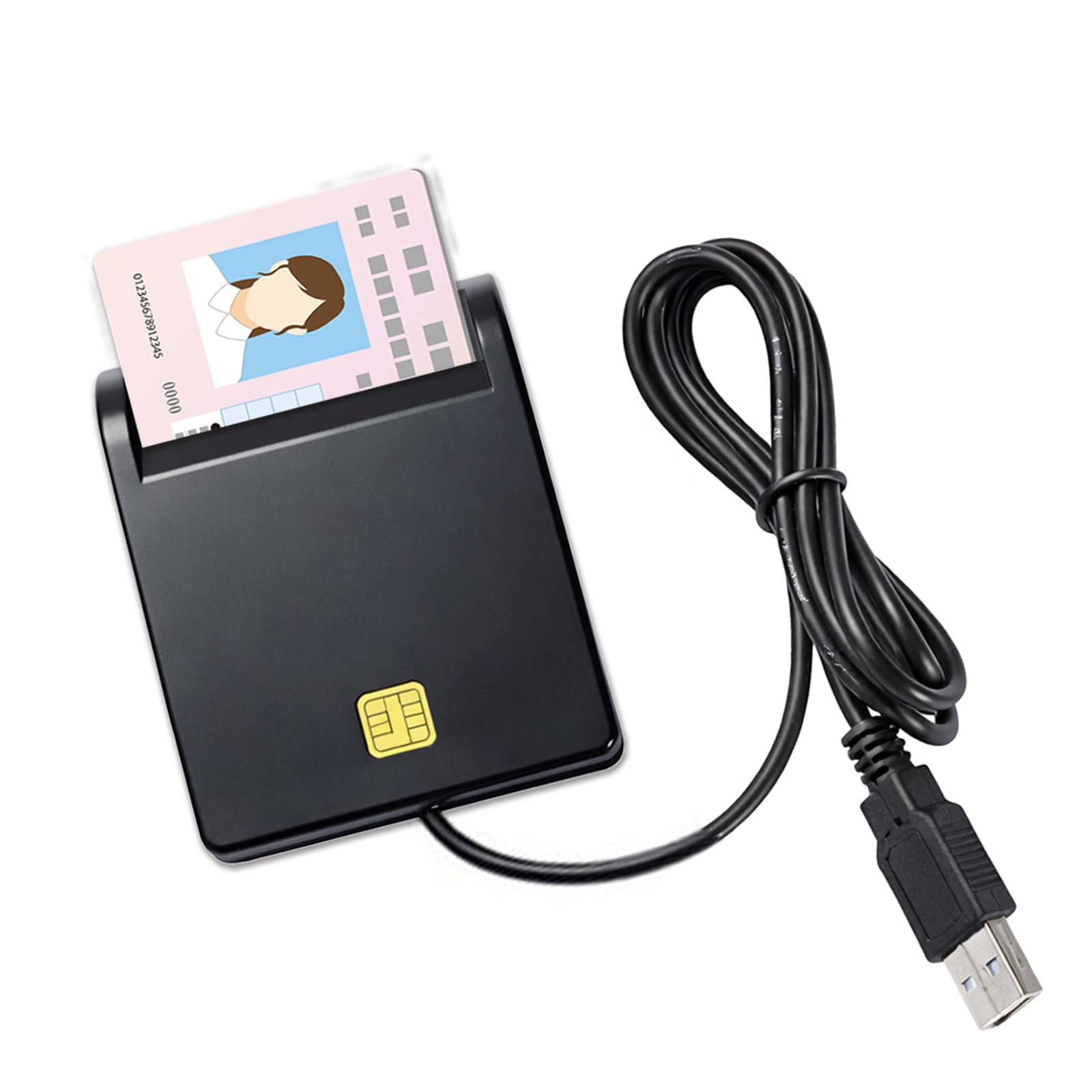 USB IC Card Reader, Contactless IC Card Compatible, My Number Card Compatible, e-Tax Tax Filing, IC Chip Card Reader, Windows, Mac, Linux Compatible,