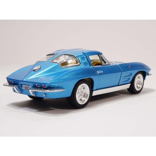 Kinsmart Chevrolet Corvette Stingray (1963) Blue 1/36 Scale Diecast Car KT5358
