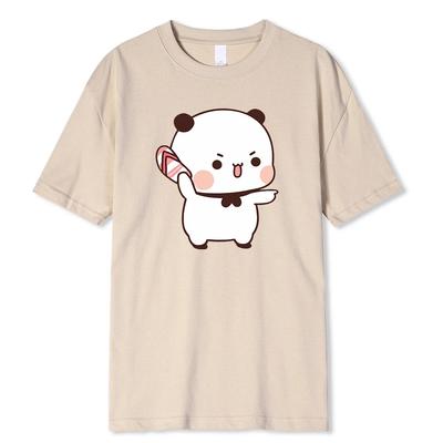 Sevimli Bubu, Dudu'ya Parmak Arası Terlikler Atıyor Çünkü Bubu'yu Şakalıyor Tişört Ayı Tişört Kawaii Erkek Giysileri Üstler Grafik Tişört