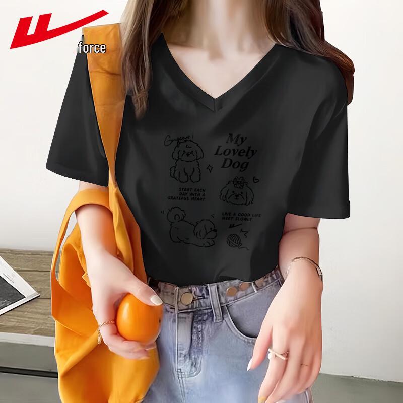 

Warrior Women s 100% Cotton V-Neck Short Sleeve T-shirt L