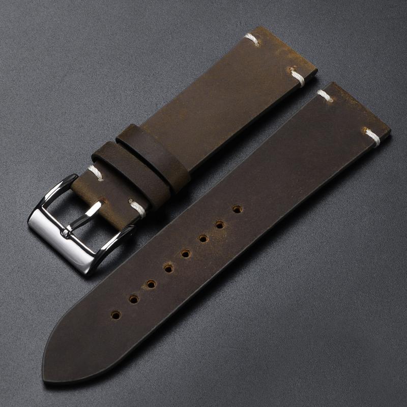 Geniune Calf Leather Watchband 18mm 20mm 21mm 22mm 24mm Watch Strap for Samsung Watch Strap for Huawei Watch Gt2/Gt3 Sport Belt