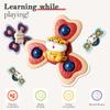 3-piece suction cup spinning toy set, suitable for 1-year-old boys and girls, baby bath toy (1 set, in OPP bag)